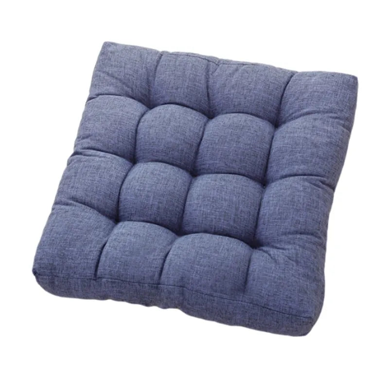 Linen Tufted Floor Cushion Square Meditation Yoga Seat Pad Home Decor