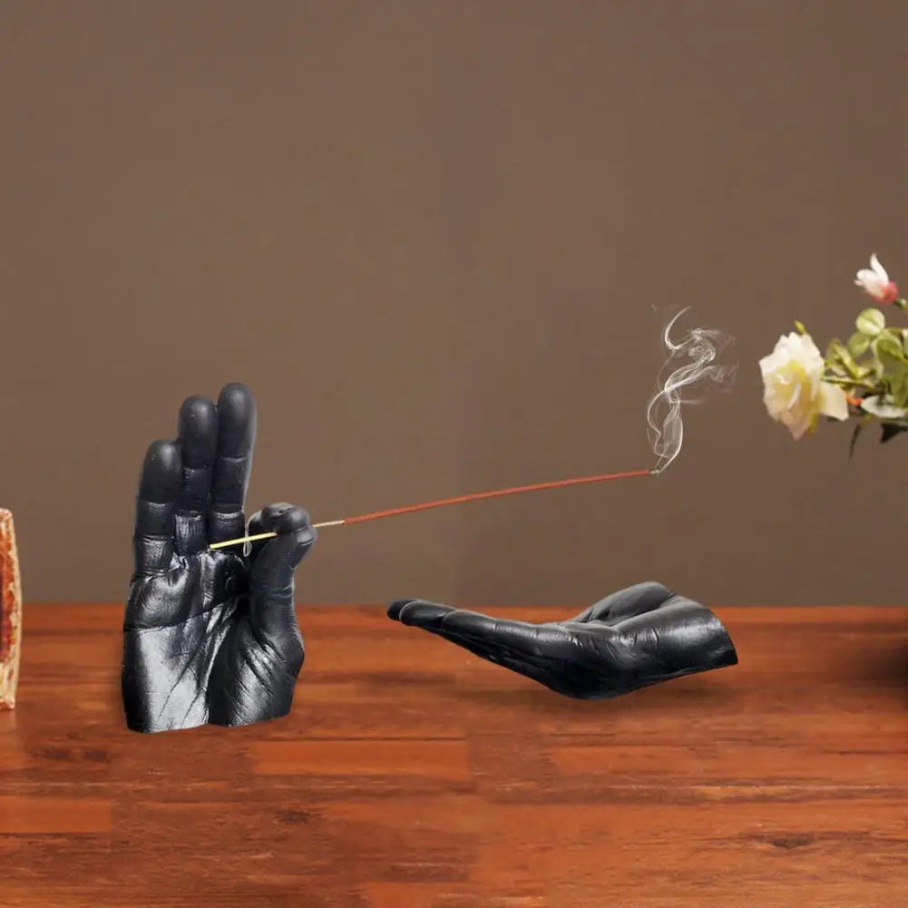 Hand Gesture Resin Incense Holder Sculptural Stick Burner Home Decor