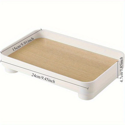 Storage Box Wooden Desk Organiser Jewellery Key Tray Bedside Table Decor