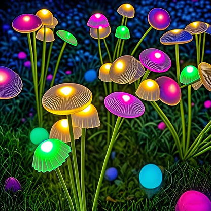 Solar Mushroom Garden Lights Outdoor Path Patio Decor Ideas