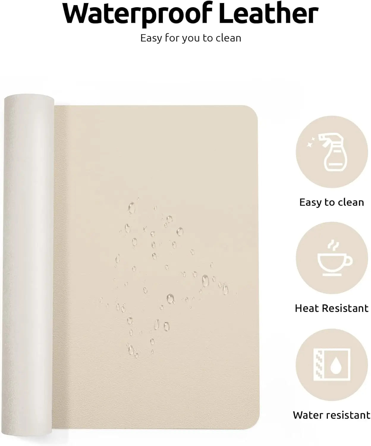 Non-Slip PU Leather Desk Pad Protector Large Office Desk Mat Home Decor