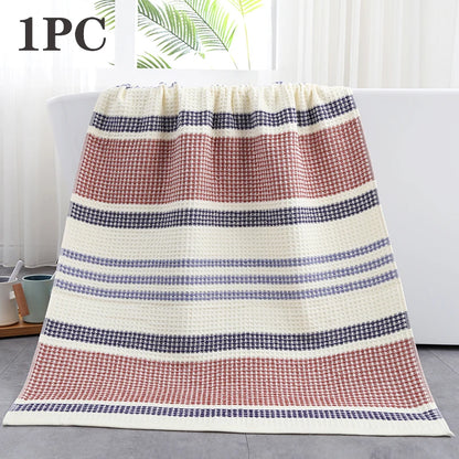 Cotton Waffle Towel Quick Dry Absorbent Bath Hand Face Cloth Bathroom Decor