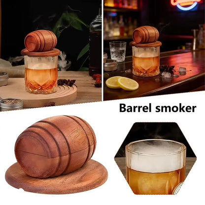 Wooden Whiskey Smoker Kit Cocktail Spirits Infuser Bar Tool Gift for Him