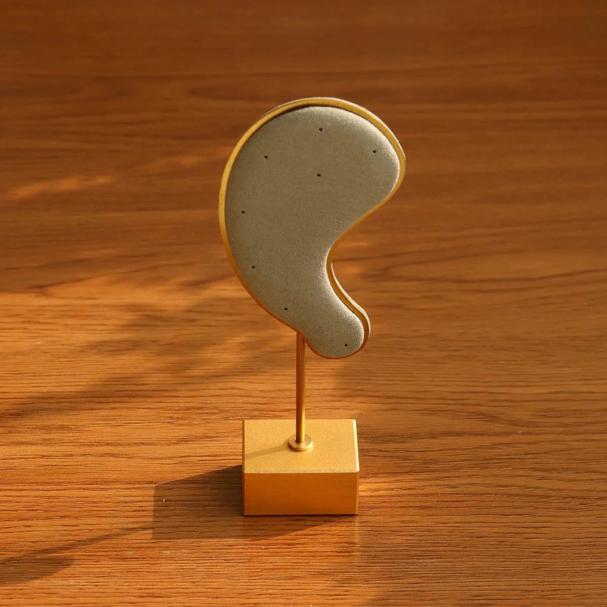 Ear-Shaped Earring Display Stand Microfiber Jewellery Organiser Home Decor
