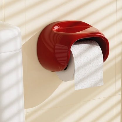 Wall Mounted Toilet Paper Holder No Drill Waterproof Storage Box