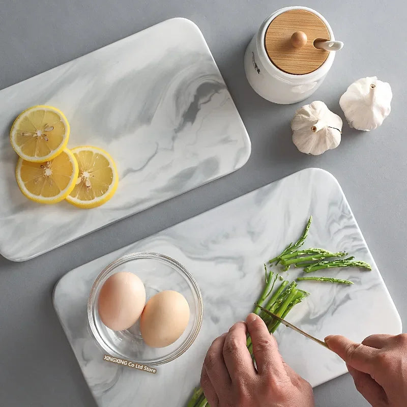 Natural Marble Cutting Board Pastry Board Kitchen Serving Board Home Decor