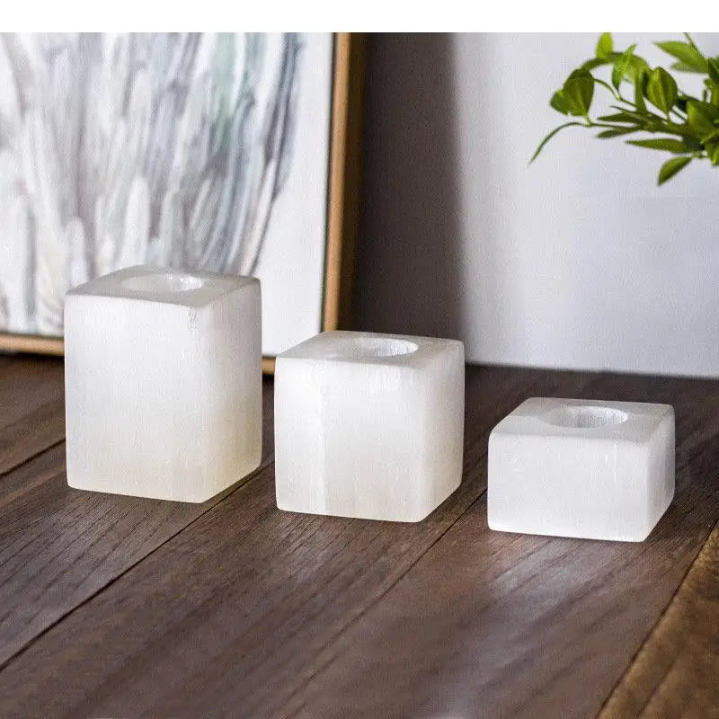 Square Stone Minimalist Candle Holder Wax Melt Home Decor
