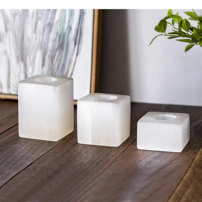 Square Stone Minimalist Candle Holder Wax Melt Home Decor