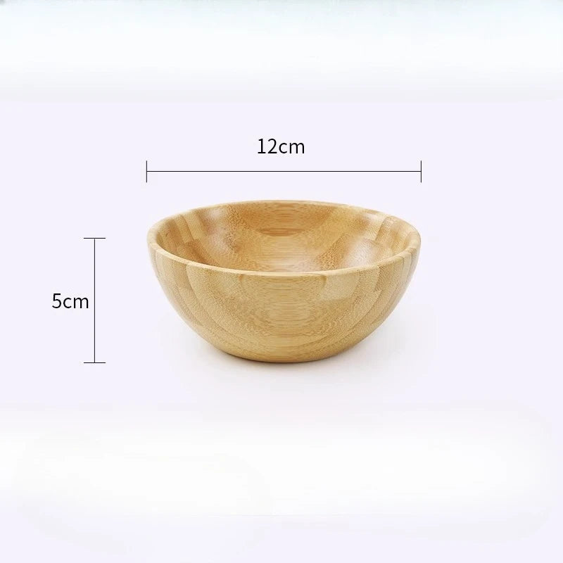 Natural Bamboo Salad Bowl Fruit Bowl Eco Friendly Kitchen Decor