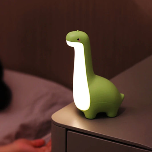 Dinosaur LED Night Light USB Rechargeable Timer Kids Bedroom Lamp Home Decor