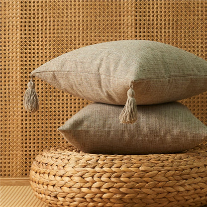 Linen Sofa Throw Pillow Cover Soft Neutral Cushion Cover Living Room
