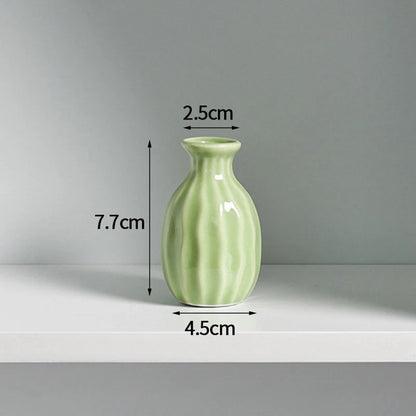 Mini Candy Colour Ceramic Bud Vase Small Flower Vase Shelf Decor
