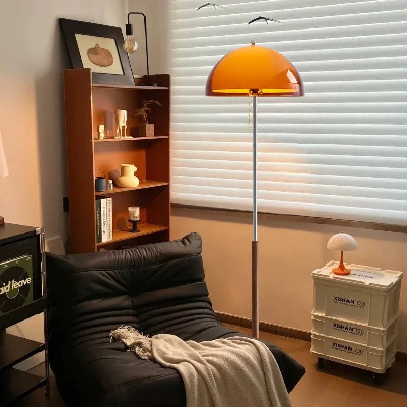 Modern Dark Acrylic Shade Floor Lamp Minimalist Standing Light Bedroom Home Decor