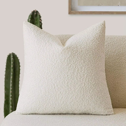Bouclé Textured Cushion Cover Soft Looped Sofa Pillow Cover Home Decor