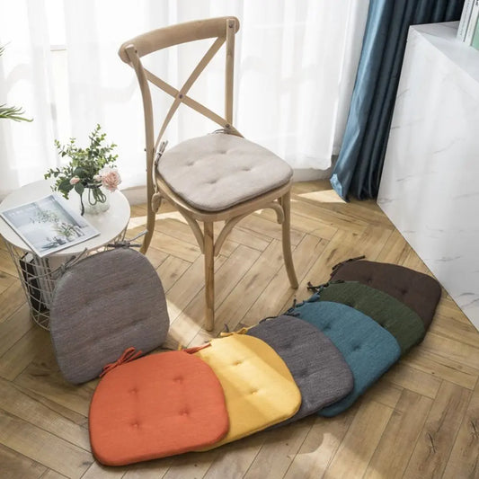 Anti-Slip Linen Dining Chair Cushion Indoor Outdoor Seat Pad Home Decor