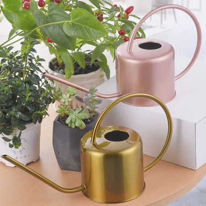 Stainless Steel Watering Can 1.3L Rust Proof Indoor Plants Home Decor