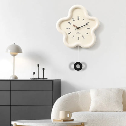 Minimalist Swinging Wall Clock 3D Digital Design Modern Living Room Home Decor