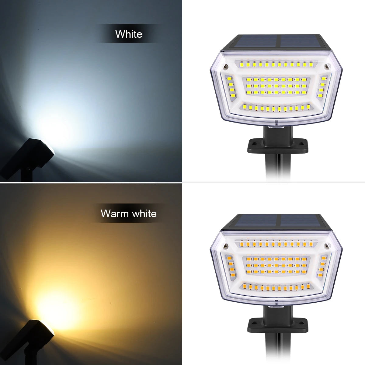 LED Solar Spotlight Outdoor Waterproof Garden Lawn Pathway Flood Light