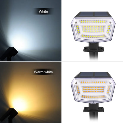 LED Solar Spotlight Outdoor Waterproof Garden Lawn Pathway Flood Light