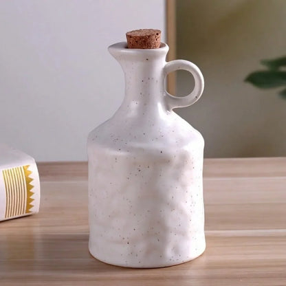 Handmade Ceramic Oil and Vinegar Bottle Set 400ml Kitchen Decor