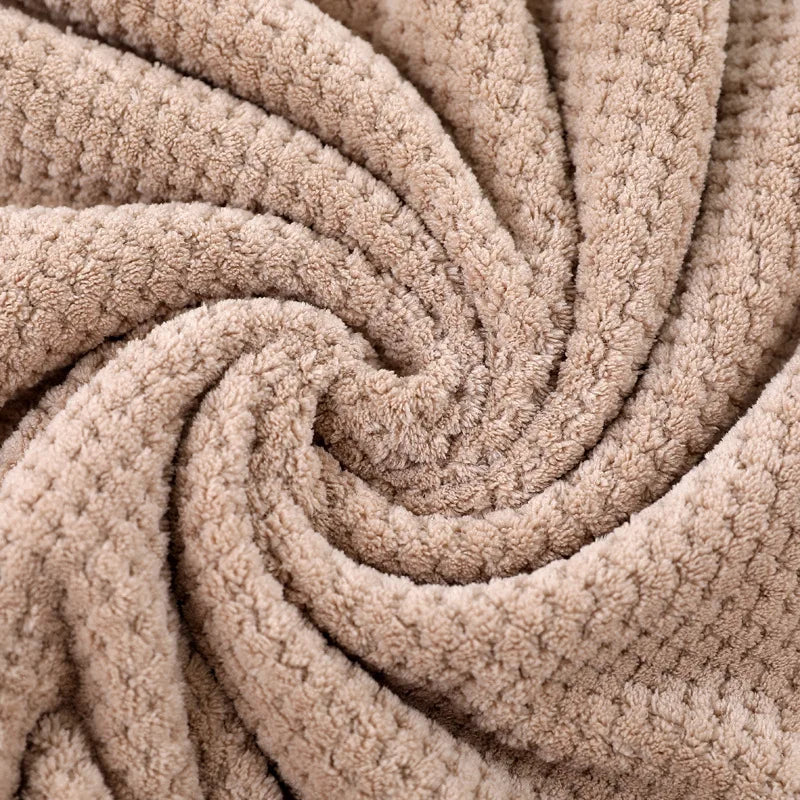 Premium Coral Fleece Bath Towel Set Quick Dry Absorbent Bathroom Decor