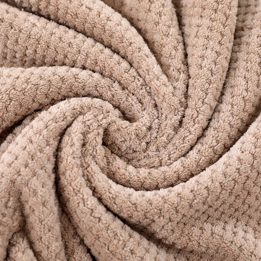 Premium Coral Fleece Bath Towel Set Quick Dry Absorbent Bathroom Decor