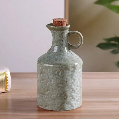 Handmade Ceramic Oil and Vinegar Bottle Set 400ml Kitchen Decor