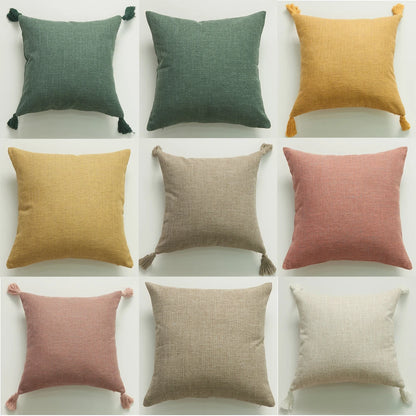 Linen Sofa Throw Pillow Cover Soft Neutral Cushion Cover Living Room