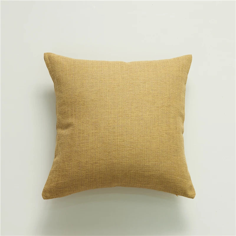 Linen Sofa Throw Pillow Cover Soft Neutral Cushion Cover Living Room