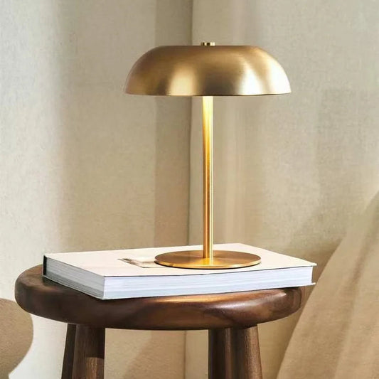 Wireless Touch Table Lamp Portable 3-Colour Dimmable Rechargeable Metal Home Decor