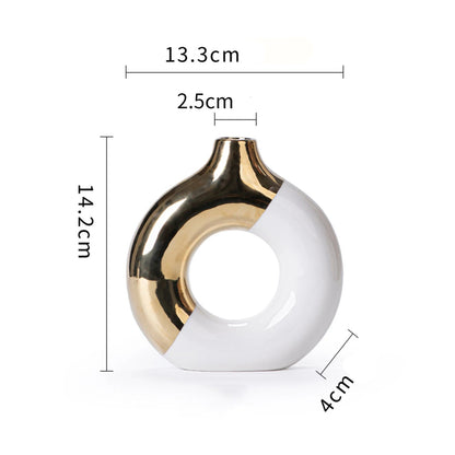 Luxury Nordic Ceramic Flower Vase Minimalist Home Decor Living Room
