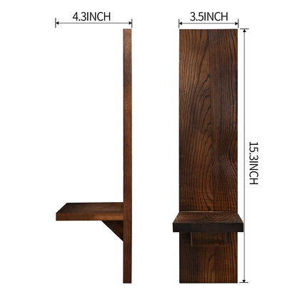 Wooden Wall Candle Sconces Set of 2 Rustic Vintage Wall Mount Decor