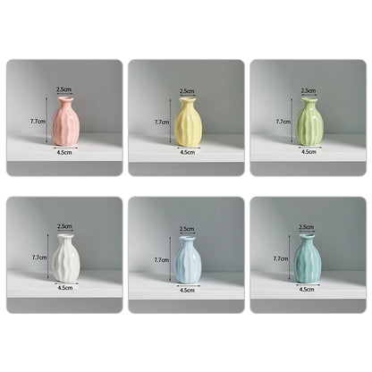 Mini Candy Colour Ceramic Bud Vase Small Flower Vase Shelf Decor