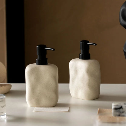 Wabi-Sabi Ceramic Soap Dispenser 450ml Bathroom Kitchen Accessories