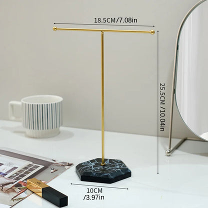 T-Shaped Necklace and Earring Display Stand Detachable Jewellery Organiser Home Decor