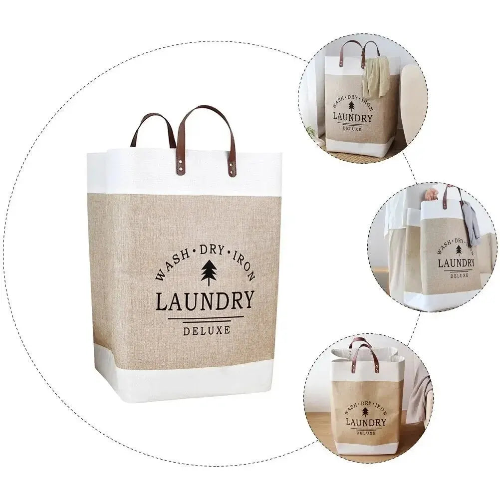 Foldable Fabric Laundry Basket Large Capacity Storage Home Decor