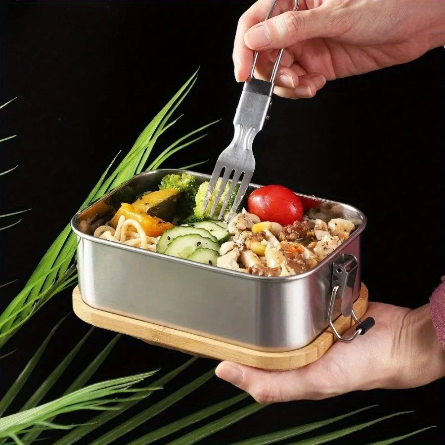 Stainless Steel Bento Lunch Box Leakproof Sealed Food Container Home Decor