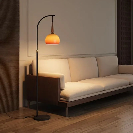 Modern LED Arc Floor Lamp Sunset Effect Standing Light Living Room Home Decor