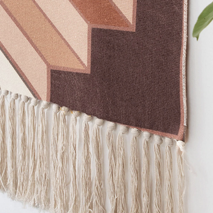 Handwoven Cotton Wall Tapestry Geometric Boho Design Home Decor