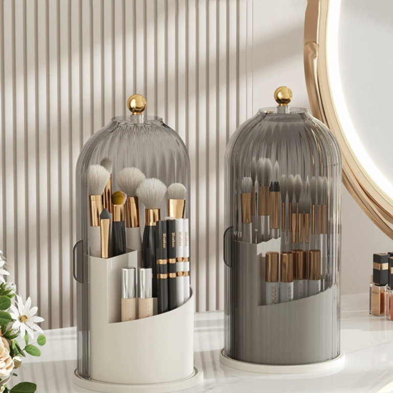360° Rotating Acrylic Cosmetics Organiser Vanity Bathroom Counter Decor