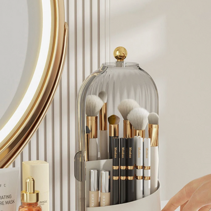 360° Rotating Acrylic Cosmetics Organiser Vanity Bathroom Counter Decor