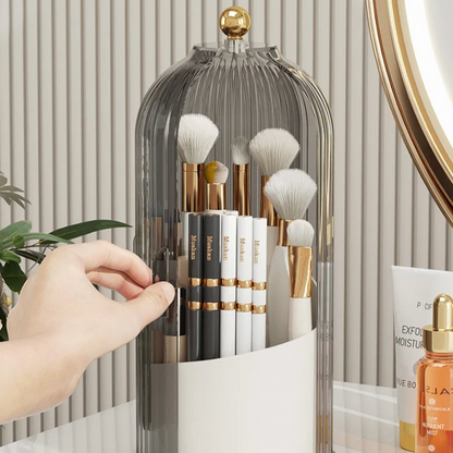 360° Rotating Acrylic Cosmetics Organiser Vanity Bathroom Counter Decor
