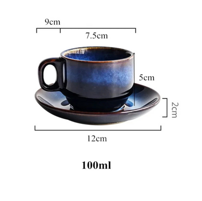 Artisan Kiln Fired Ceramic Mug Handcrafted Coffee Tea Cup Home Decor