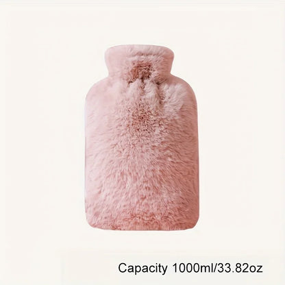 Plush Cover Hot Water Bottle 1L and 2L Leak-Proof Warm Winter Comfort Home Decor