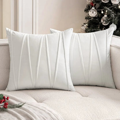 Velvet Wavy Line Cushion Cover Minimalist Textured Sofa Pillow Cover Home Decor