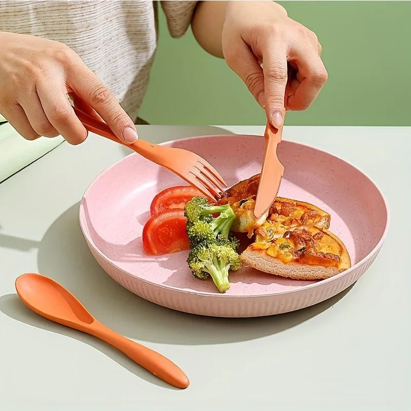 Portable 3-in-1 Cutlery Set Carry Case Travel Picnic Outdoor Entertaining