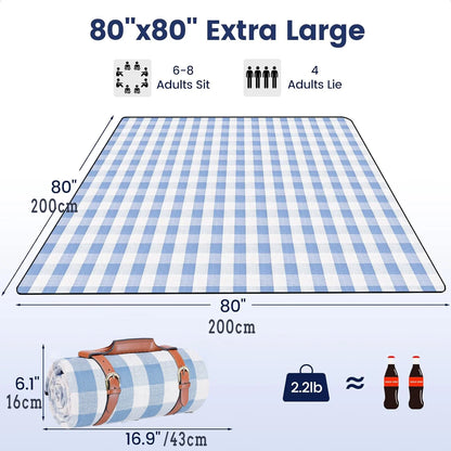 Extra Large Waterproof Foldable Picnic Blanket Outdoor Beach Mat Home Decor