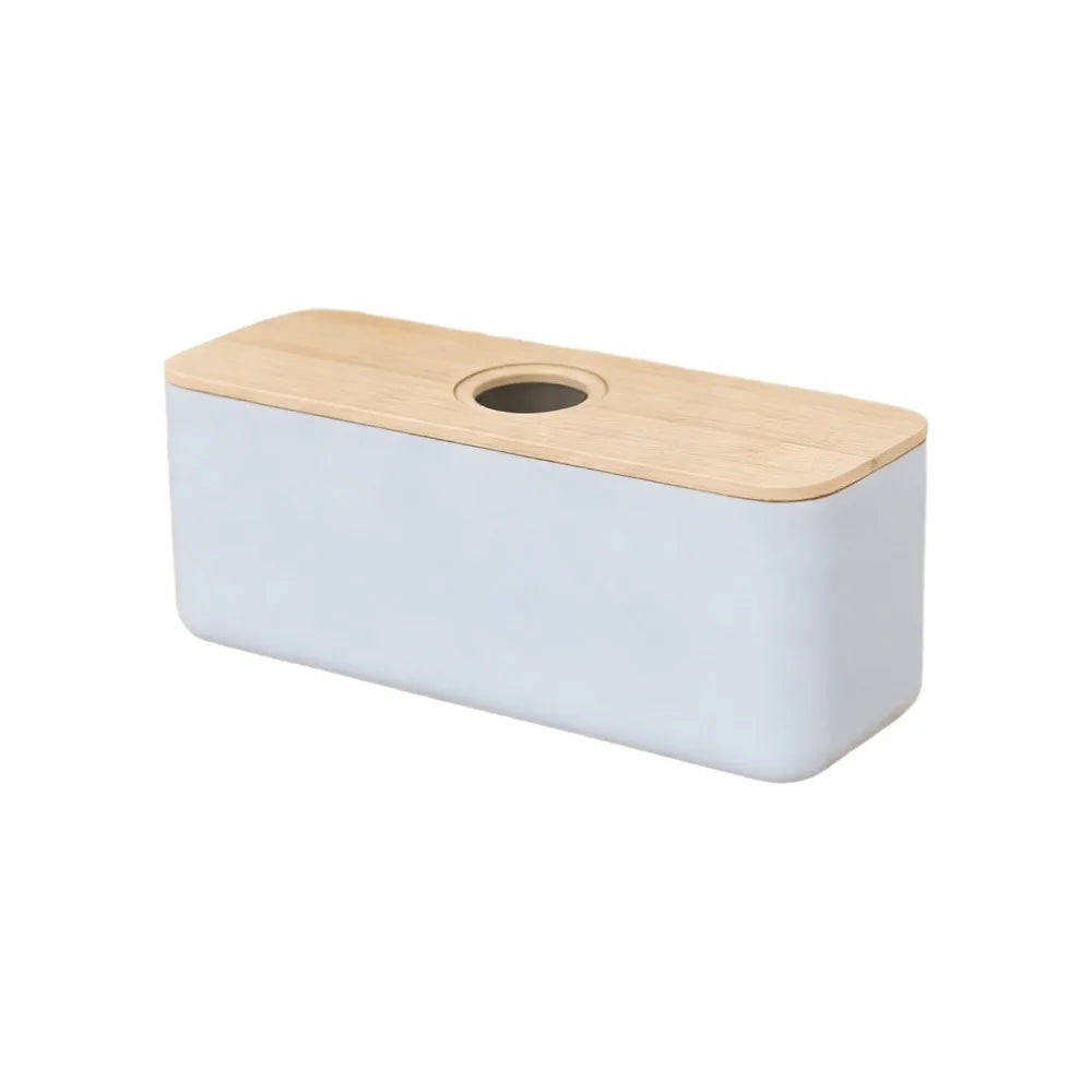 Bamboo Lid Bread Box Storage Bin Rectangular Kitchen Decor