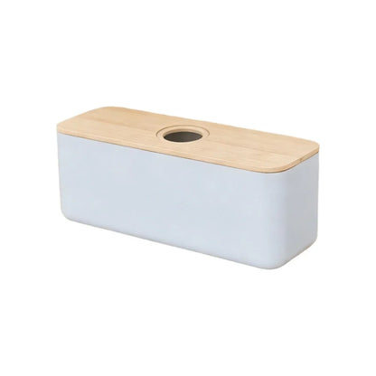 Bamboo Lid Bread Box Storage Bin Rectangular Kitchen Decor