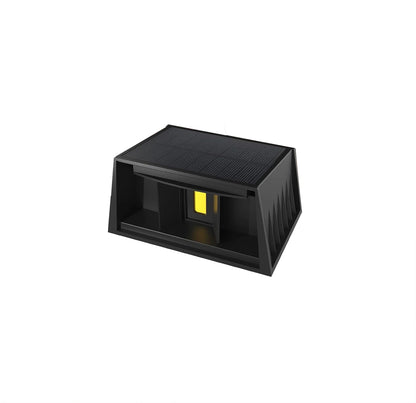 Solar Wall Light Dual Beam Warm White IP65 Garden Outdoor Fence